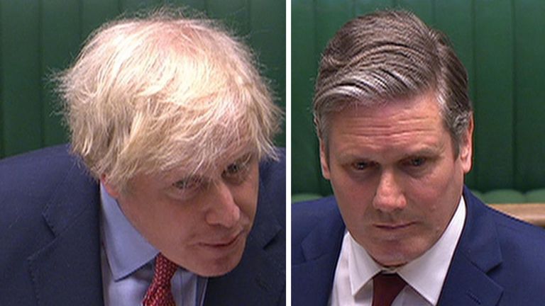 Boris Johnson and Sir Keir Starmer