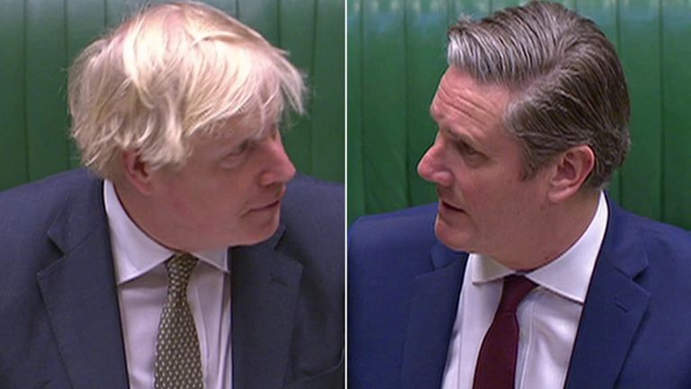 Boris Johnson and Sir Keir Starmer