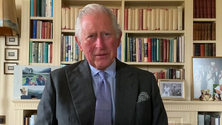 Prince Charles pays tribute to the people of the United Kingdom who have suffered throughout the COVID-19 pandemic