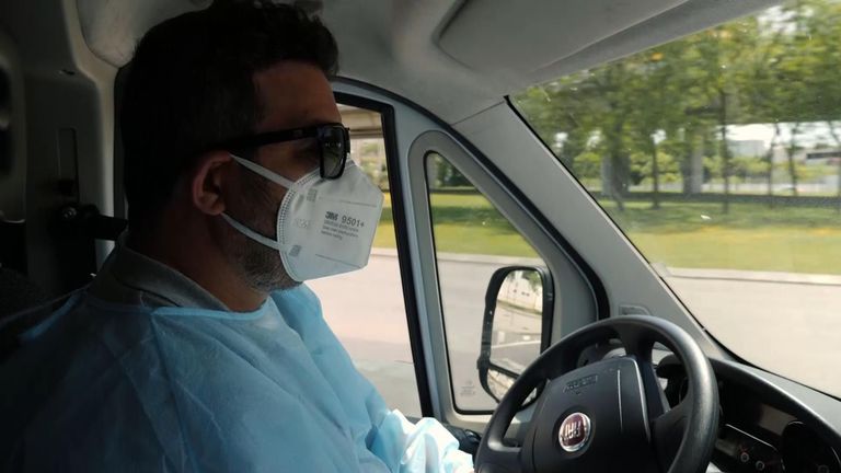 Van driver Nuno Governo says the coronavirus crisis has had an impact on addicts