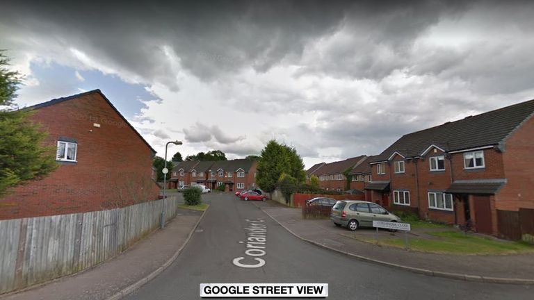 The toddler was found at an address on Coriander Close in the Northfield area of Birmingham