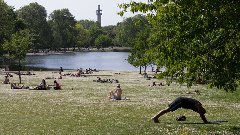 People will be allowed to sit in the park as long as they maintain the rules of social distancing.