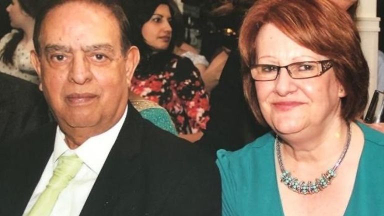 Dr Karamat Ullah Mirza and his wife, Estelle Mirza 