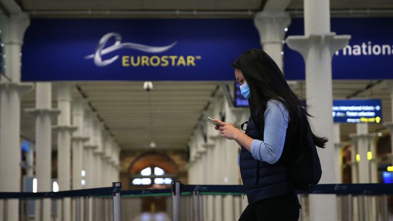 The Eurostar is still operating a reduced service but there are restrictions on who can travel
