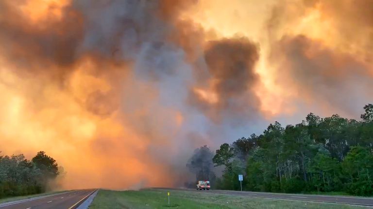 Florida Wildfires: Hundreds Evacuated As Firefighters Battle 'fast ...