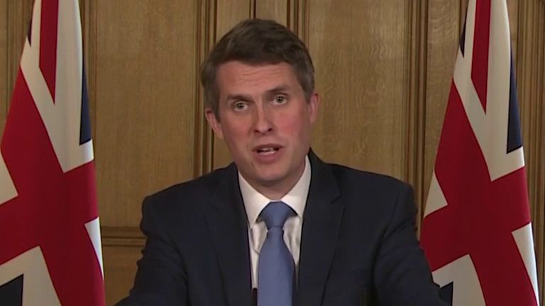 Gavin Williamson talks about the reopening of schools