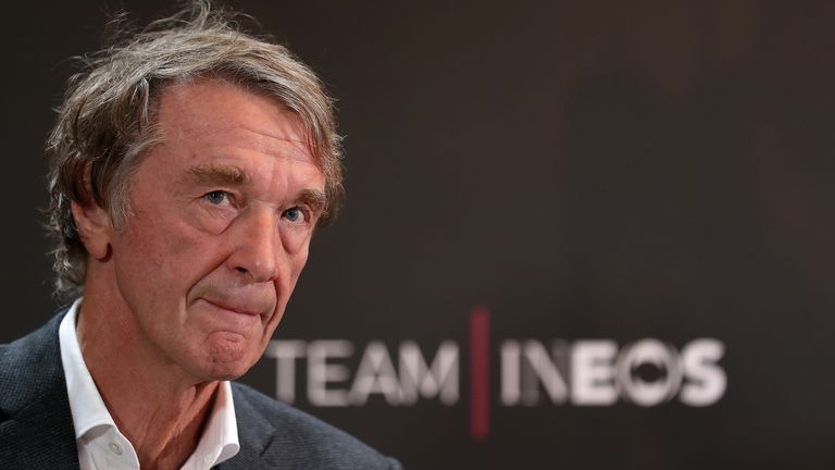 Team INEOS Owner Sir Jim Ratcliffe during a press conference to launch Team INEOS at The Fountaine Free in Linton, Yorkshire