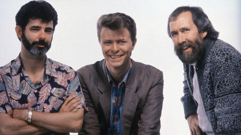 George Lucas, David Bowie, Jim Henson. Pic: Jim Henson Productions/Kobal/Shutterstock



