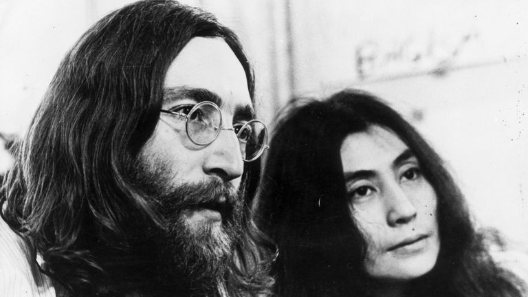 John Lennon with Yoko Ono