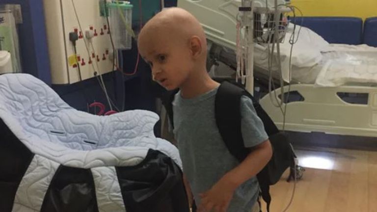 Liam was diagnosed with rare cancer neuroblastoma, 