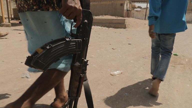 Yemen, generic picture of rebel with rifle