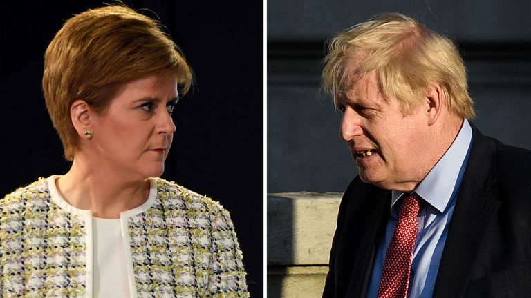 Nicola Sturgeon and Boris Johnson