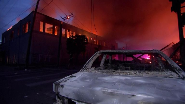 Minneapolis fires during protests 