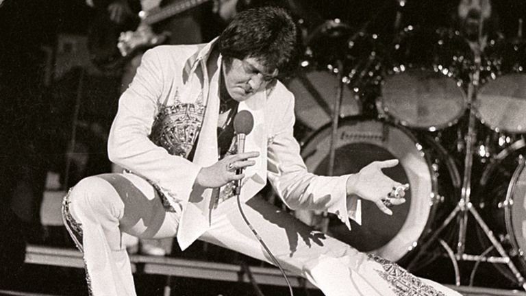 Elvis on stage in 1977