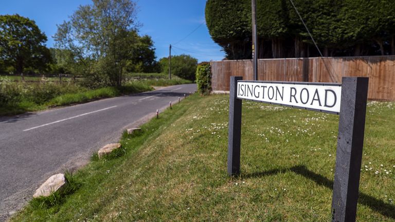 Isington Road, near Alton,  where he was last seen