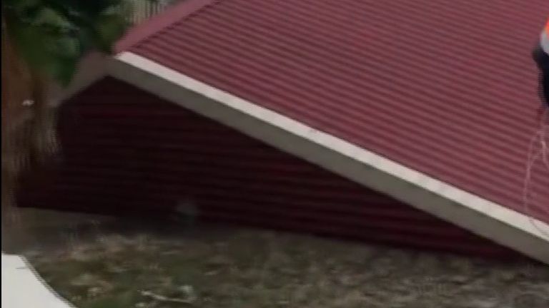 Storm rips entire roof of building in Australia