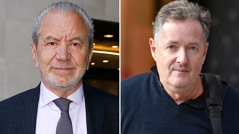 Sir Alan Sugar and Piers Morgan