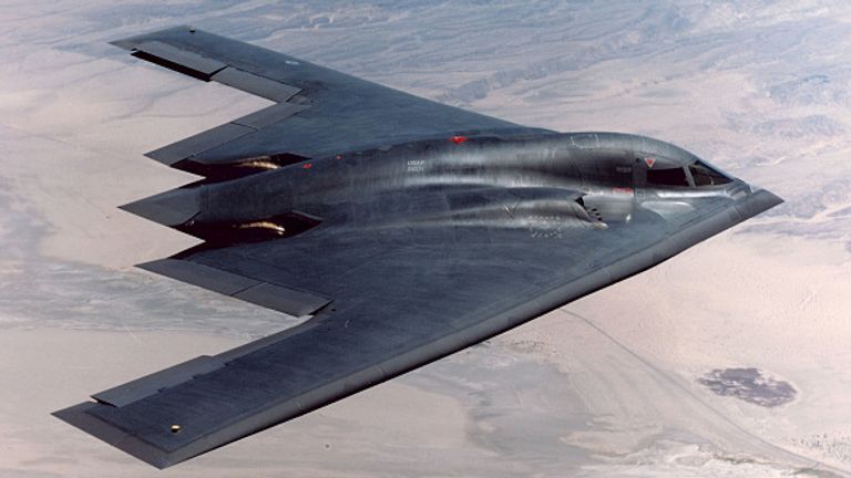 The new plane could compete with America&#39;s established B-2 stealth bomber (pictured)