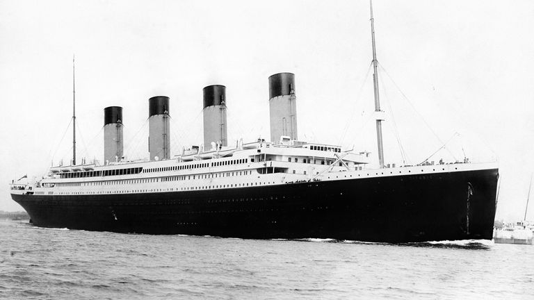 File photo dated 01/01/1912 showing the Titanic. A treaty between the UK and the US, announced today, gives the countries the power to grant or deny licences to enter sections of the sunken ship's hull and remove artefacts