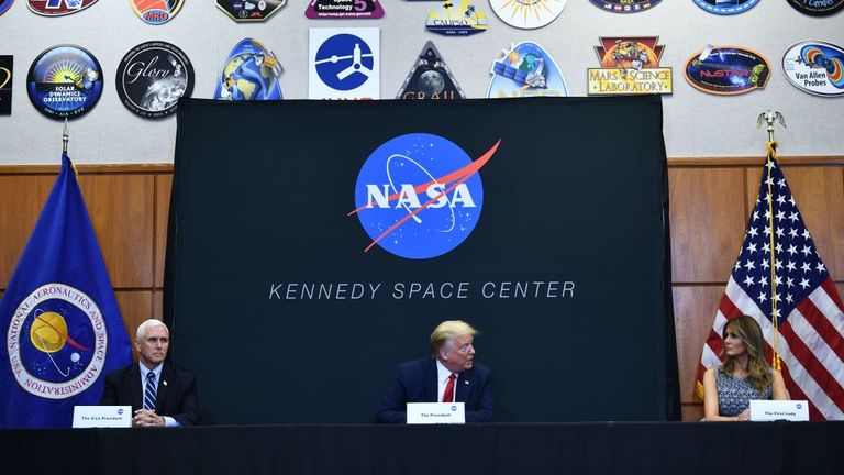 President Trump flew to Florida to watch the launch