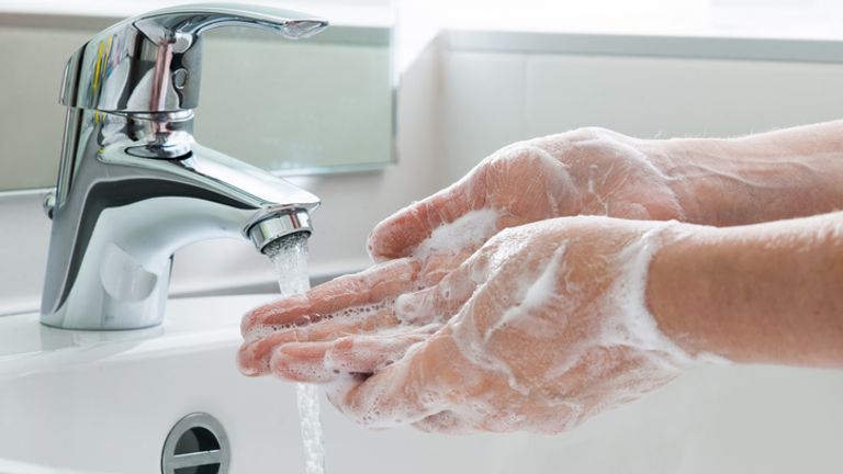 Hygiene. Cleaning Hands. Washing hands.