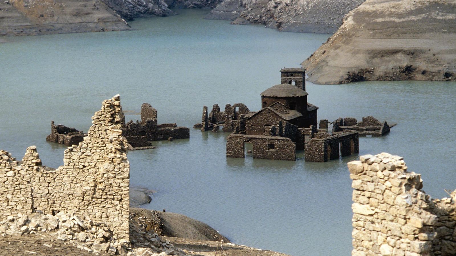 The village is from the 12th century but was plunged underwater to make way...