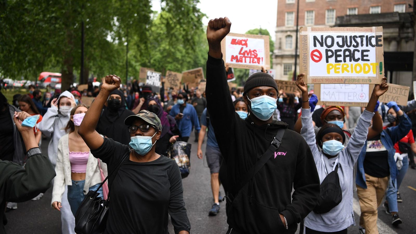 George Floyd death: Thousands protest in London in solidarity with ...