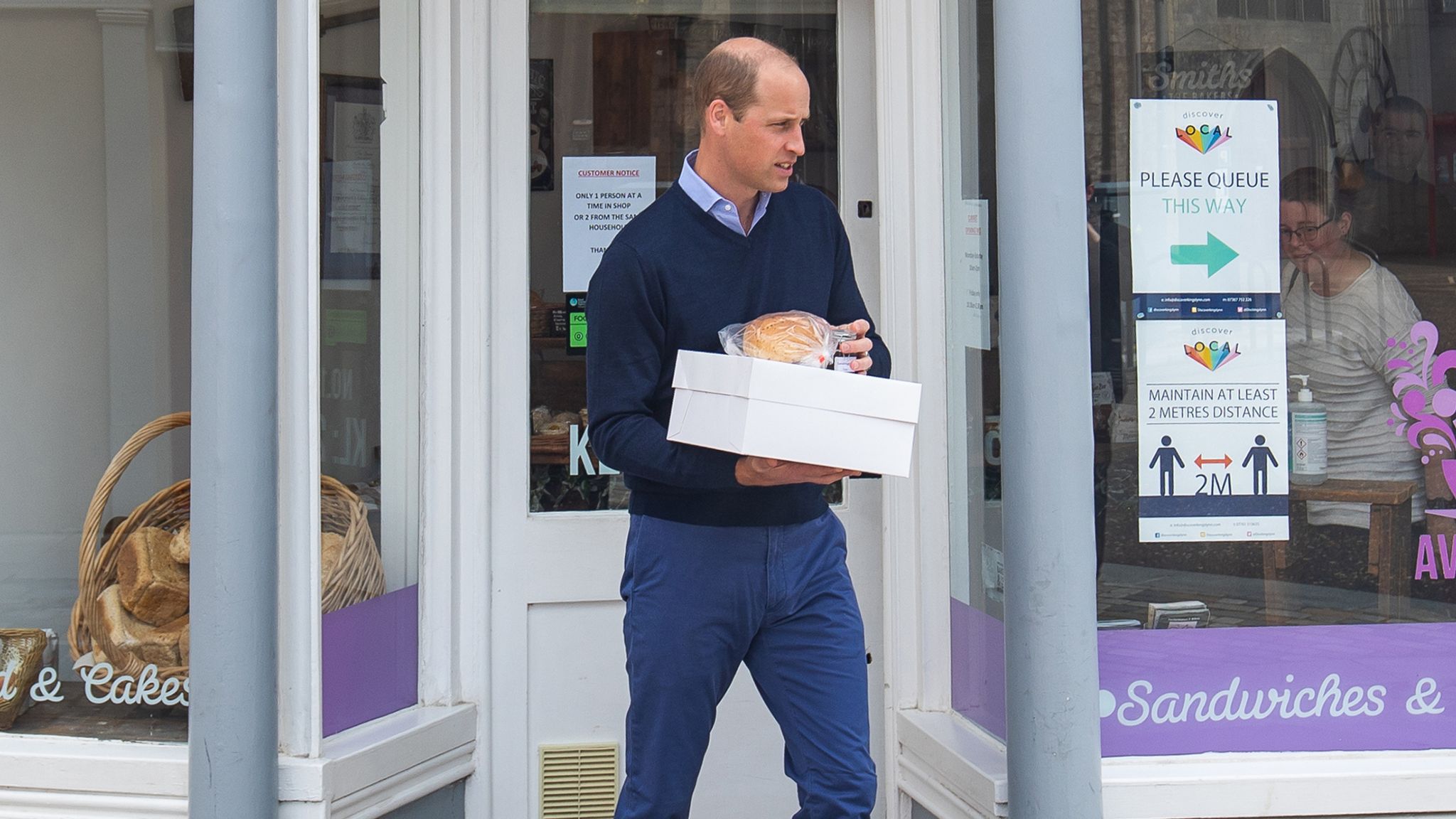 Coronavirus Prince William and Kate visit bakery and garden centre in