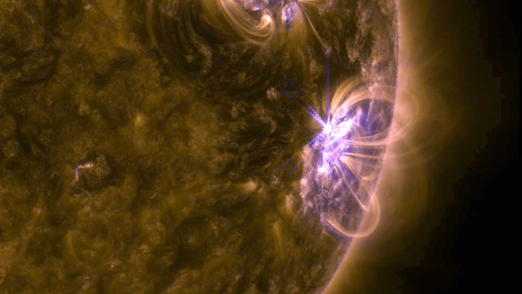 storm warning issued after 17 solar flares erupt from