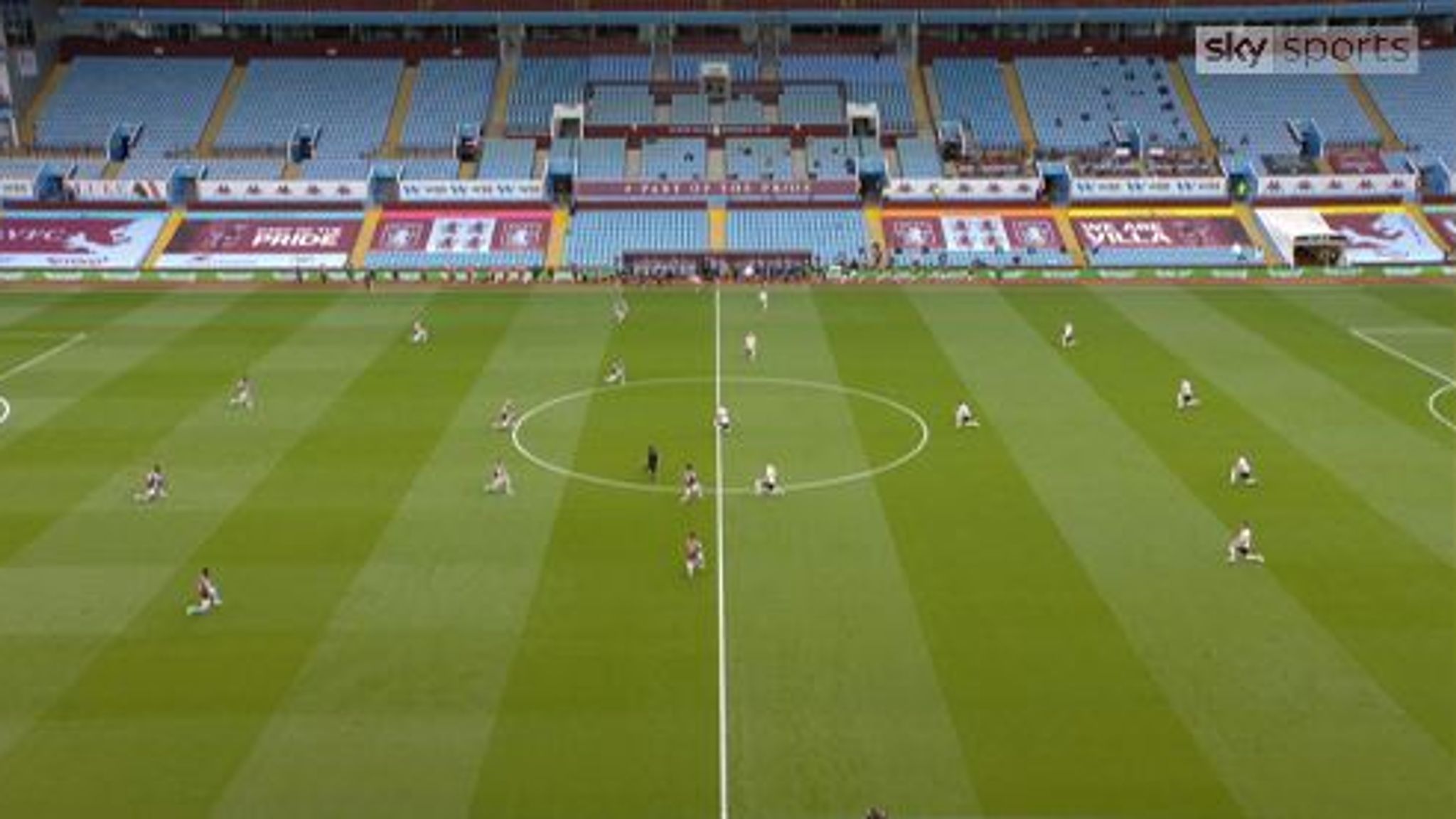 Black Lives Matter: Players and referee 'take a knee' before kick-off ...