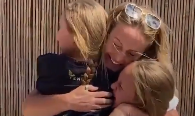 Coronavirus: Watch the moment an NHS worker is reunited with her daughters after nine weeks