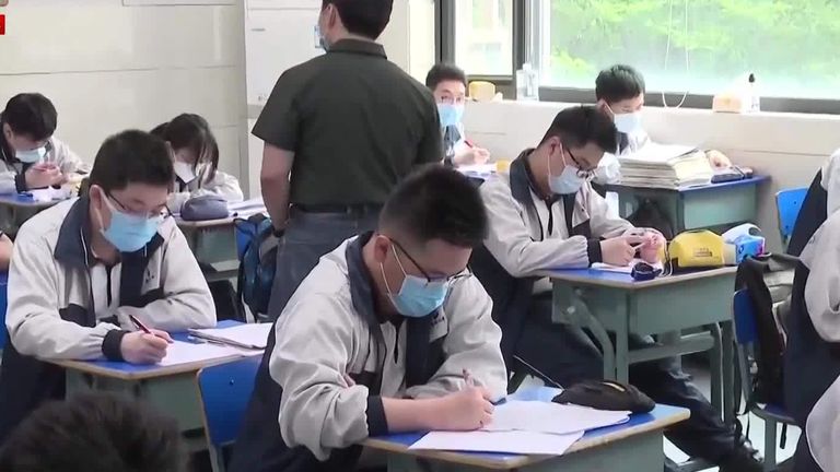 Chinese students are taking exams despite coronavirus