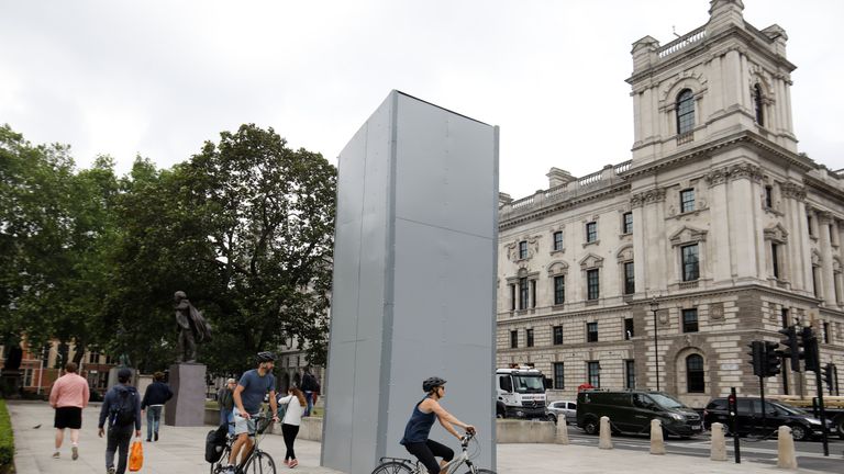 It is &#34;absurd and shameful&#34; that a statue of Winston Churchill has had to be boarded up because of fears it could be vandalised, the prime minister says.