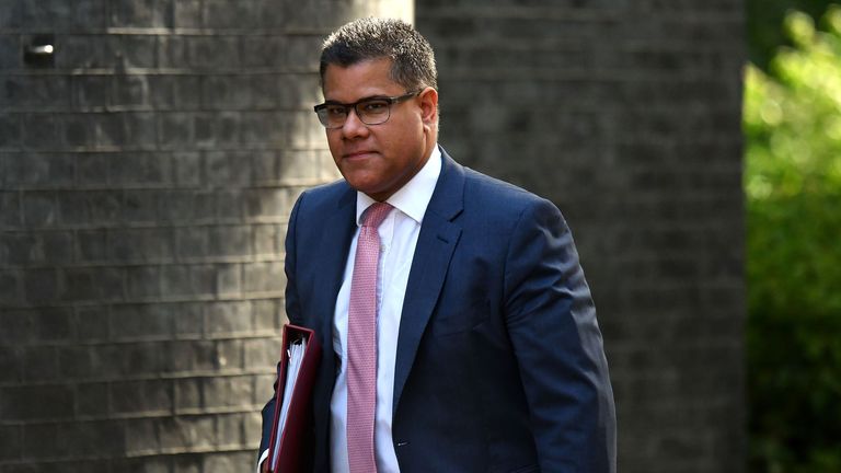 ALOK SHARMA OUTSIDE DOWNING STREET ON 2ND JUNE