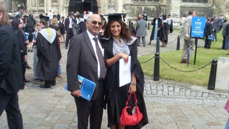 Anoosheh with his daughter Elika at her graduation