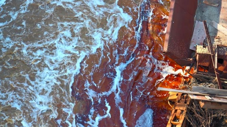 20,000 tones of diesel fuel spilled into a river inside the Arctic Circle.  Radionova Svetlana/Facebook