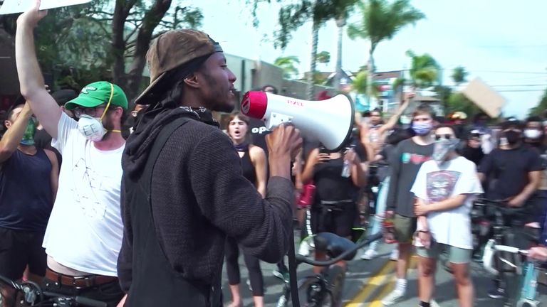 Protesters remained beyond lockdown in Los Angeles