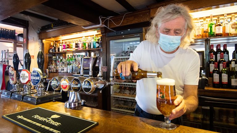 Customers will have to order their food and pints from their table at the pub