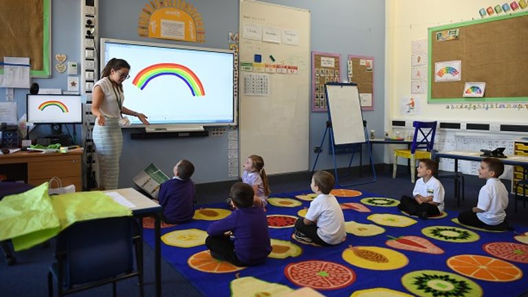 Lessons resume at Queen&#39;s Hill Primary School, Costessey, Norfolk,