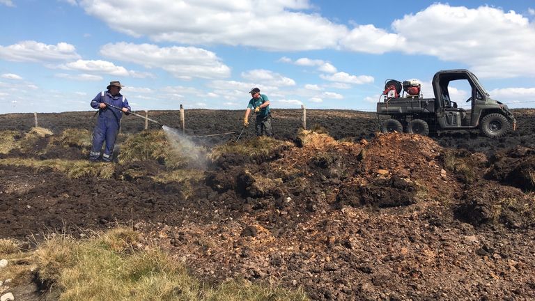 People are being warned against lighting naked flames on the moor