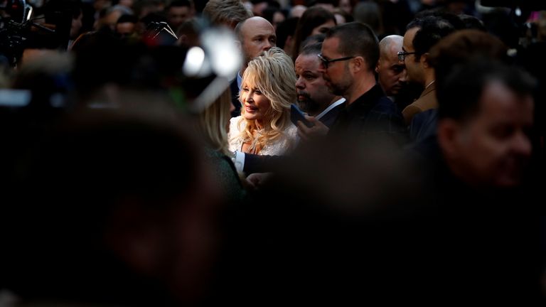 Dolly Parton arrives for the West End debut of Dolly Parton&#39;s &#39;9TO5 The Musical&#39; at the Savoy Theatre, in London, Britain February 17, 2019. REUTERS/Peter Nicholls