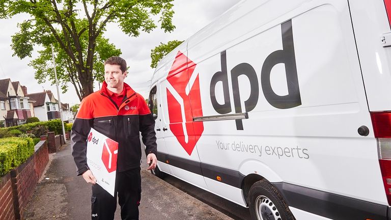 A dpd delivery van