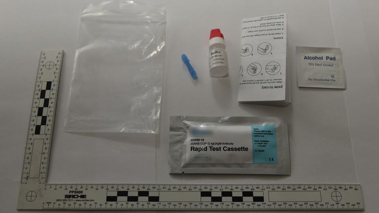 The fake testing kits were sold on the dark web. Pic: NCA