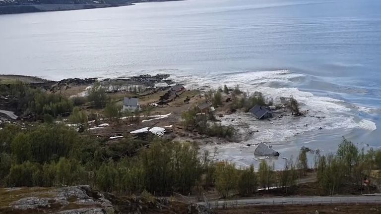 Norway landslide sweeps dog and eight houses into sea | World News ...