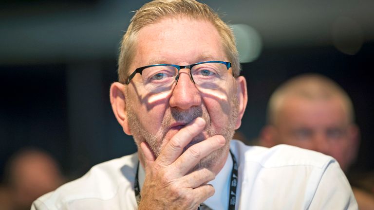 Unite General Secretary Len McCluskey during the TUC Congress in Manchester