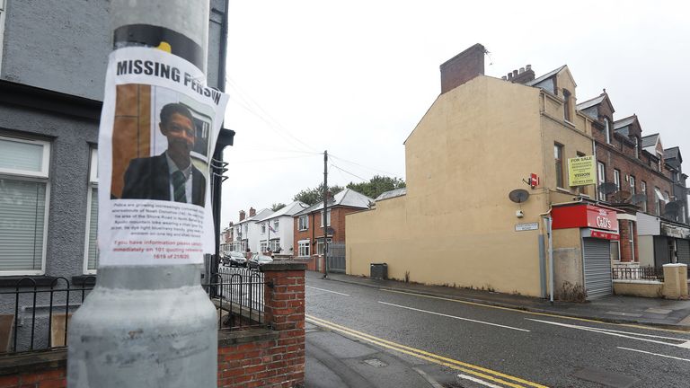Northwood Road in Belfast, the general area where Noah Donohoe was last seen