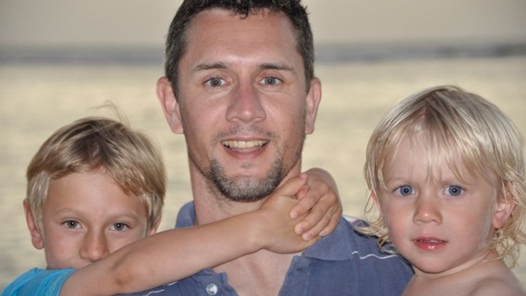 Peter McCleave and his sons Max and Seb. Peter needs a stem cell transplant