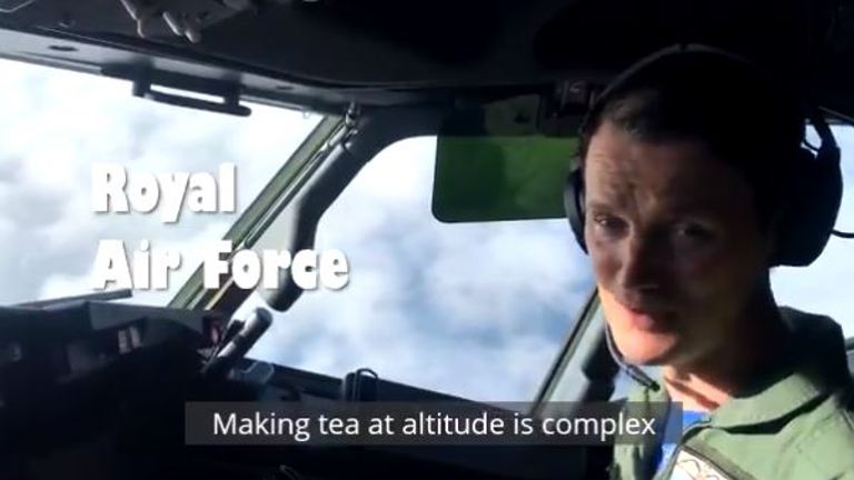 This RAF pilot enjoyed his cuppa in the air