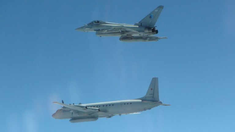 The RAF were scrambled to intercept a Russian jet. Pic: RAF