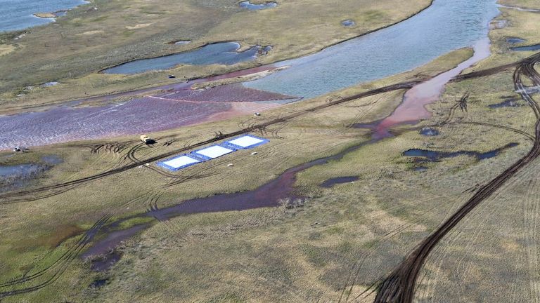 Some 20,000 tonnes of diesel spilled into a river from a power plant on 29 May.